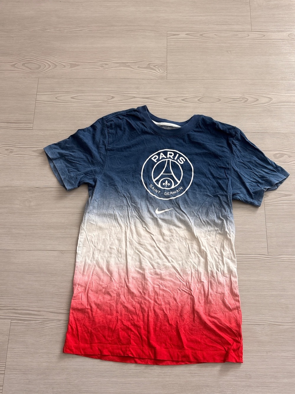 Nike Paris Saint-Germain Ombre Crew Soccer Tee - Blue/White/Red